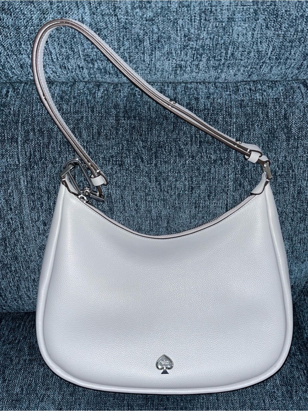 kate spade Kayla ♠️ Gray Pebble Leather Shoulder Bag